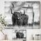 Designart - Longhaired Scottish Bull - Cottage Canvas Art Print